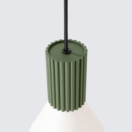 Lampada a sospensione con cavo ESTRIA 1xE14/10W/230V Ø 14 cm verde