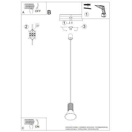 Lampada a sospensione con cavo ESTRIA 1xE14/10W/230V Ø 14 cm verde