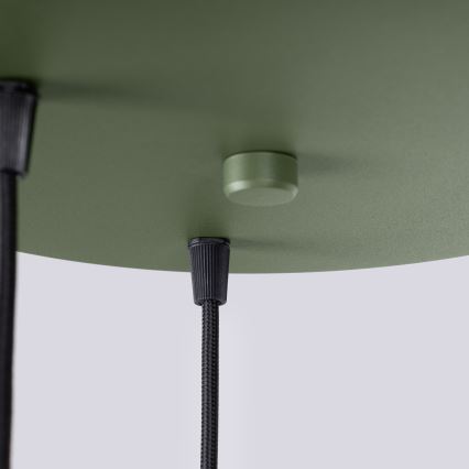 Lampadario a cavo ESTRIA 3xE14/10W/230V Ø 30 cm verde
