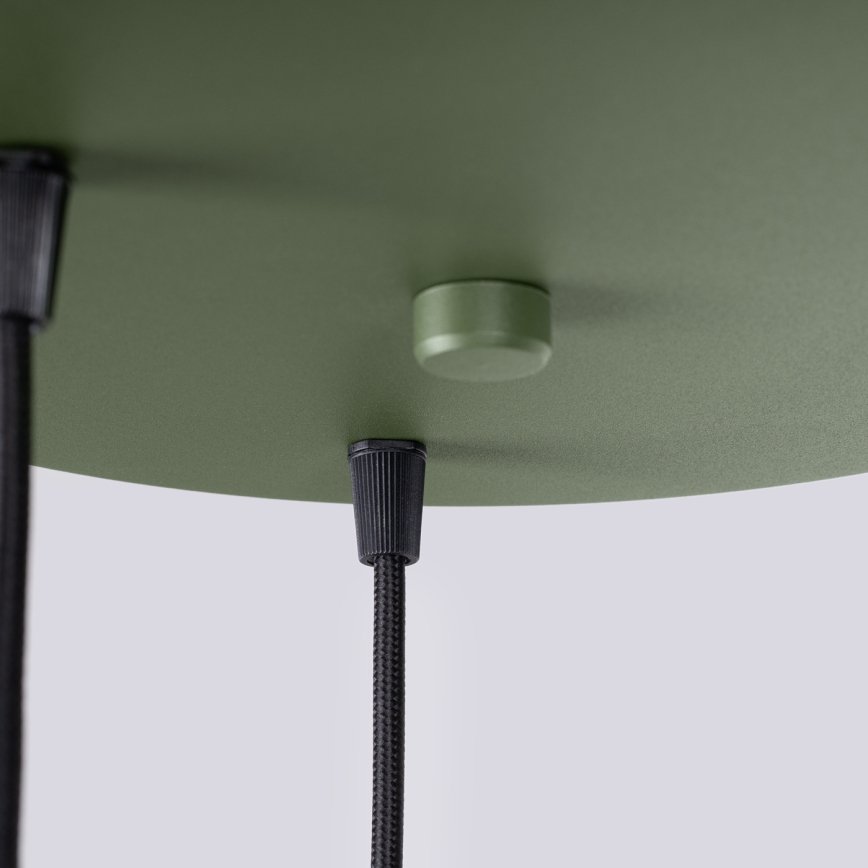 Lampadario a cavo ESTRIA 3xE14/10W/230V Ø 30 cm verde