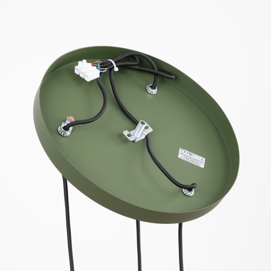 Lampadario a cavo ESTRIA 3xE14/10W/230V Ø 30 cm verde