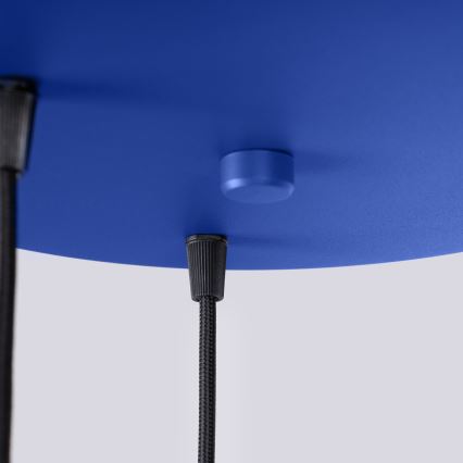 Lampadario a sospensione con cavo ESTRIA 3xE14/10W/230V Ø 30 cm blu