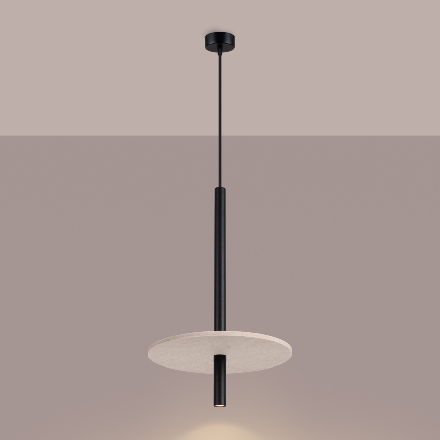 Lampada a sospensione FELTRO 1xG9/8W/230V nero/crema