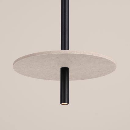 Lampada a sospensione FELTRO 1xG9/8W/230V nero/crema