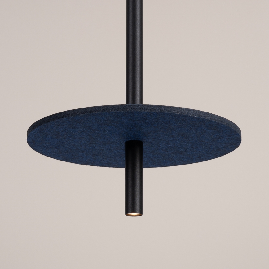 Lampada a sospensione con cavo FELTRO 1xG9/8W/230V nero/blu