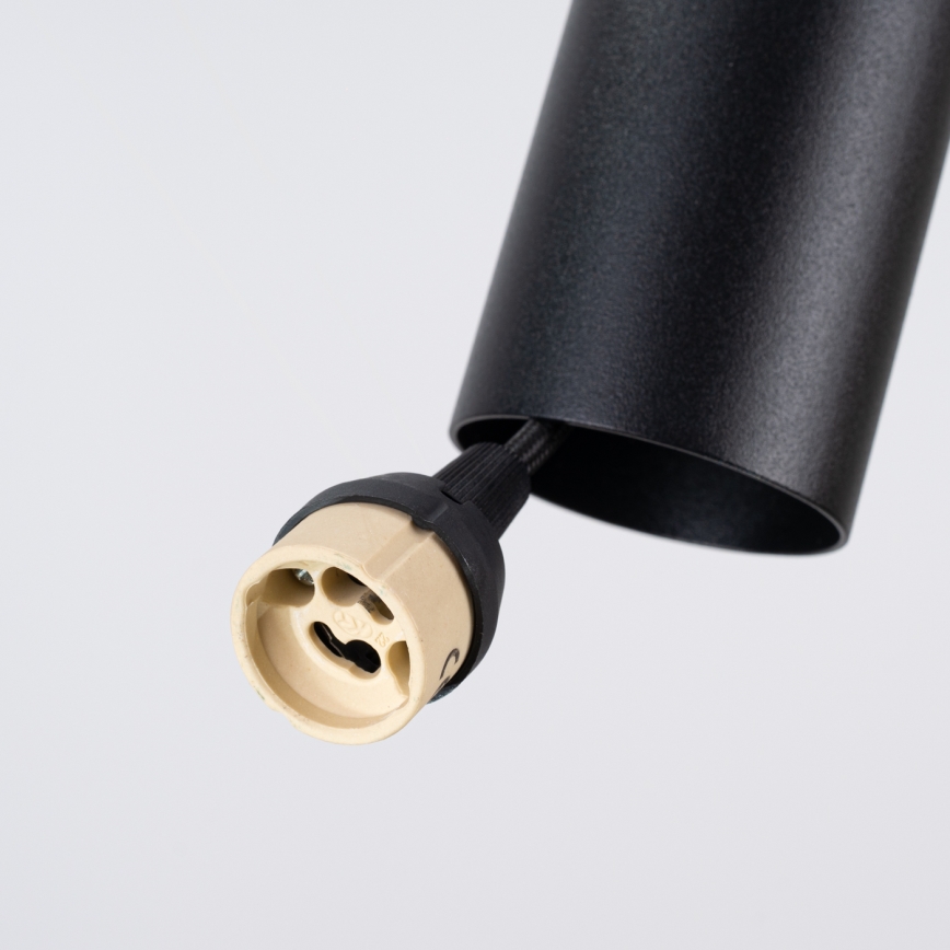 Lampada a sospensione su cavo PELTA 1xGU10/10W/230V nero/crema