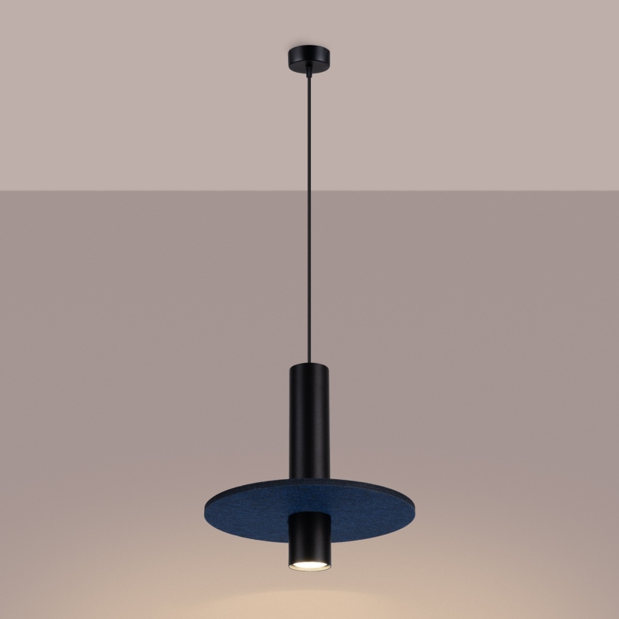 Lampada a sospensione su cavo PELTA 1xGU10/10W/230V nero/blu