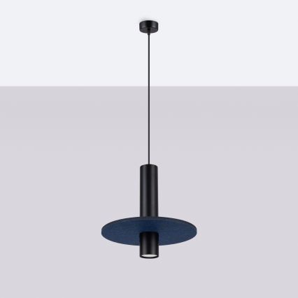 Lampada a sospensione su cavo PELTA 1xGU10/10W/230V nero/blu
