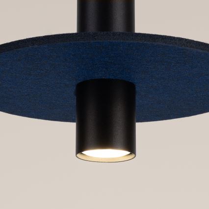 Lampada a sospensione su cavo PELTA 1xGU10/10W/230V nero/blu