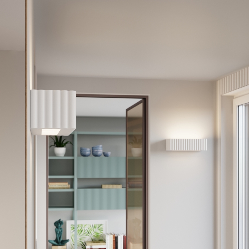 Applique RIGATA 1xE27/15W/230V ceramica/bianco