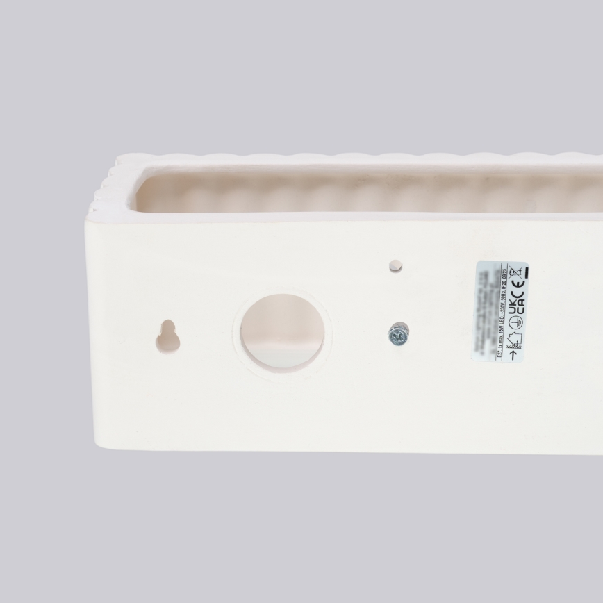 Applique RIGATA 1xE27/15W/230V ceramica/bianco