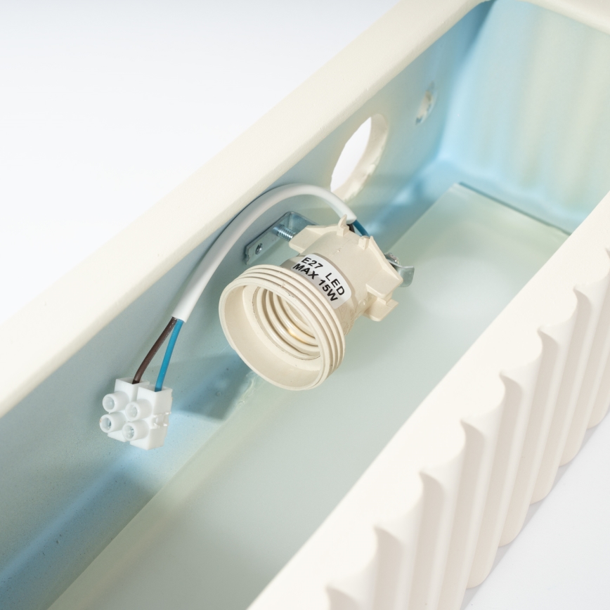 Applique RIGATA 1xE27/15W/230V ceramica/bianco