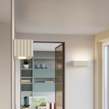 Applique RIGATA 1xE27/15W/230V ceramica/crema