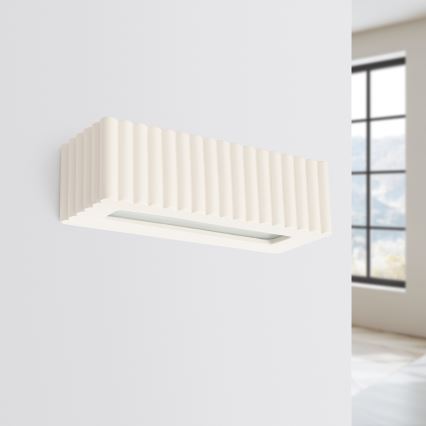 Applique RIGATA 1xE27/15W/230V ceramica/crema