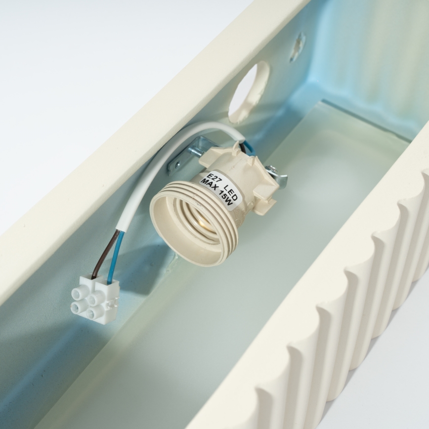 Applique RIGATA 1xE27/15W/230V ceramica/crema