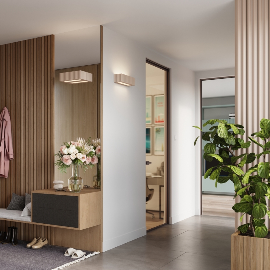 Applique RIGATA 1xE27/15W/230V ceramica/taupe