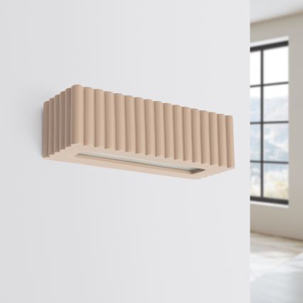 Applique RIGATA 1xE27/15W/230V ceramica/taupe