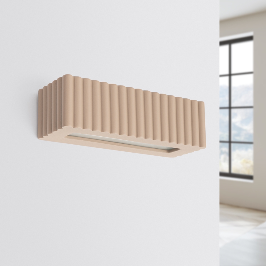 Applique RIGATA 1xE27/15W/230V ceramica/taupe