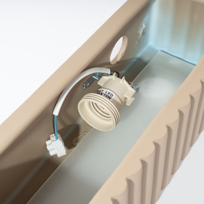 Applique RIGATA 1xE27/15W/230V ceramica/taupe