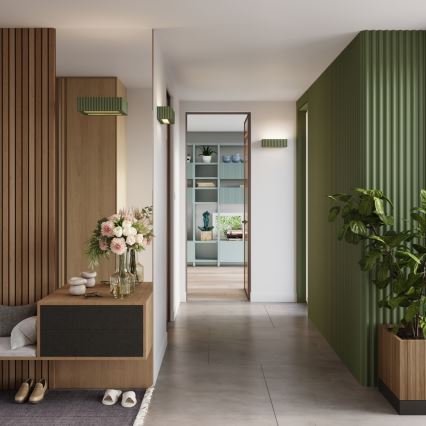 Lampada da parete RIGATA 1xE27/15W/230V ceramica/verde