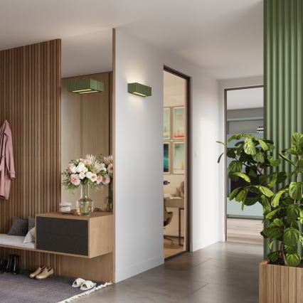 Lampada da parete RIGATA 1xE27/15W/230V ceramica/verde