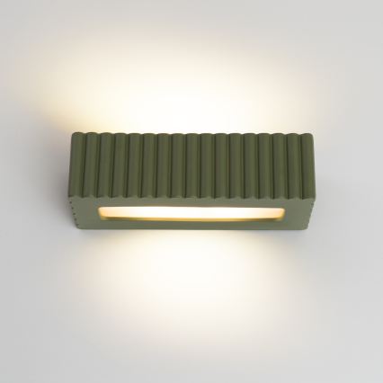 Lampada da parete RIGATA 1xE27/15W/230V ceramica/verde