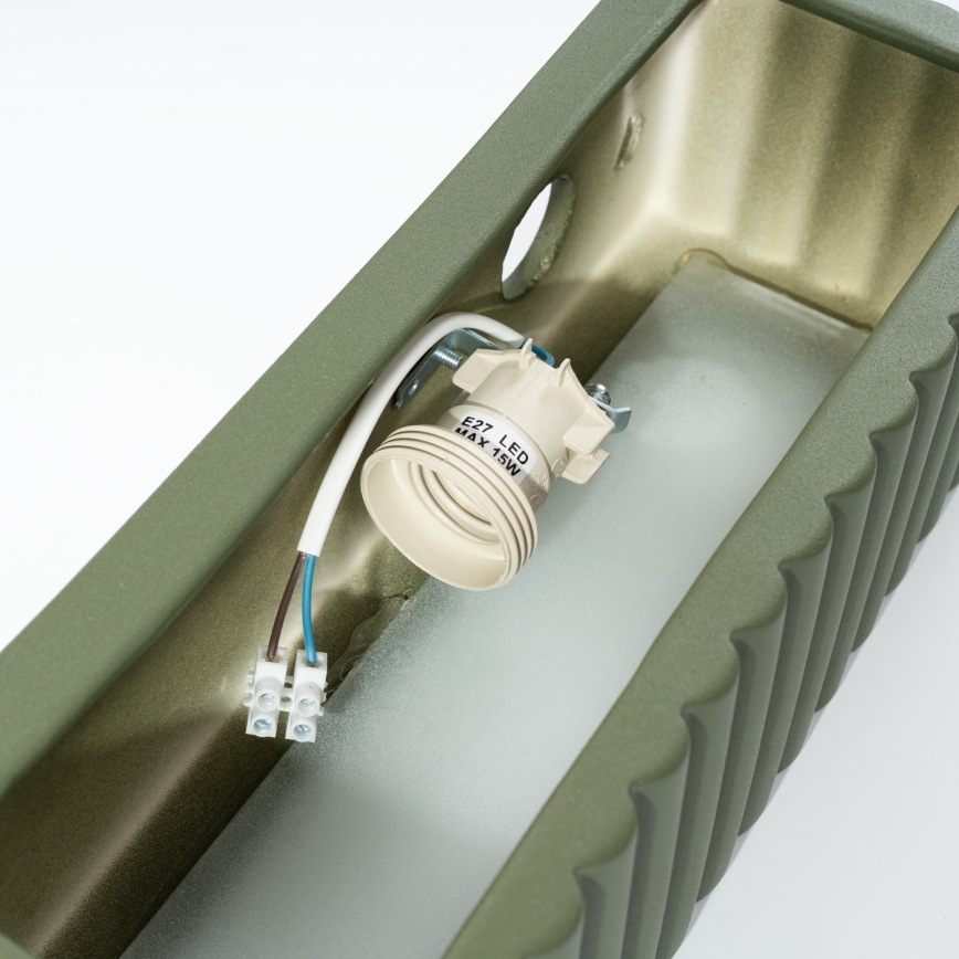 Lampada da parete RIGATA 1xE27/15W/230V ceramica/verde