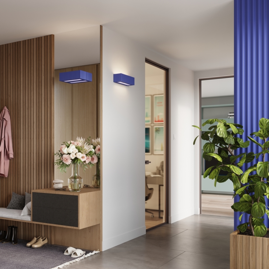 Applique RIGATA 1xE27/15W/230V ceramica/blu