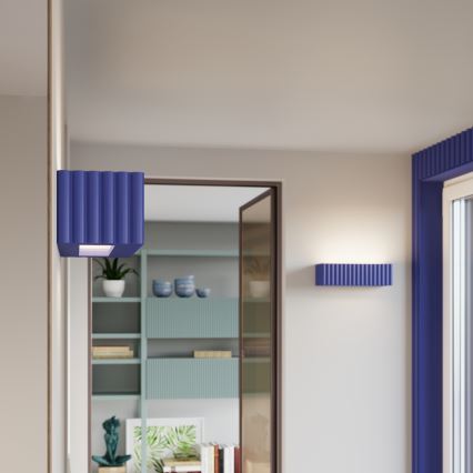 Applique RIGATA 1xE27/15W/230V ceramica/blu