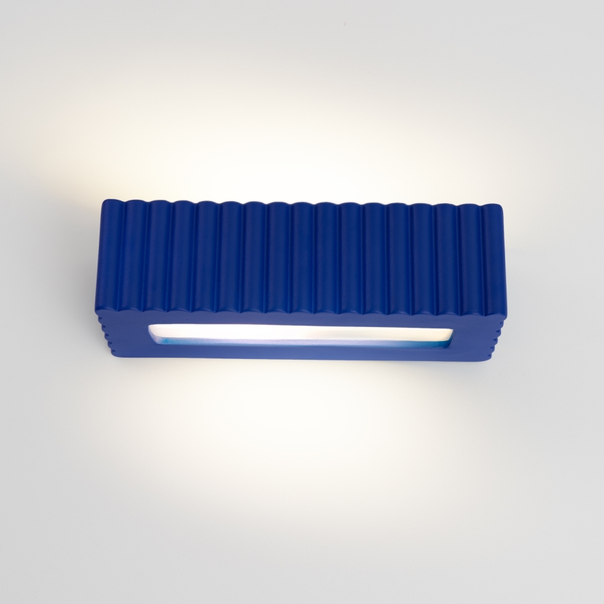 Applique RIGATA 1xE27/15W/230V ceramica/blu