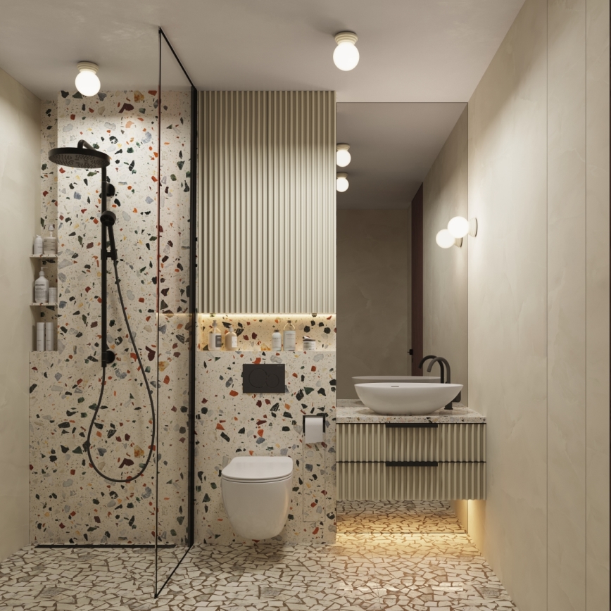 Applique da bagno ZORI 1xG9/8W/230V IP44 beige