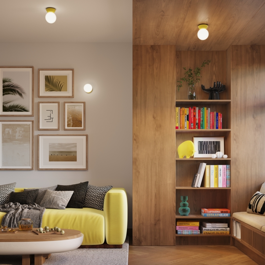 Applique da bagno ZORI 1xG9/8W/230V IP44 gialla