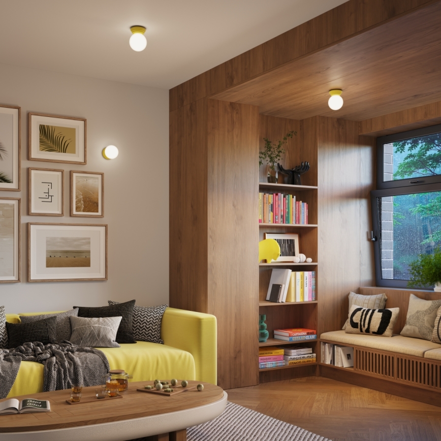 Applique da bagno ZORI 1xG9/8W/230V IP44 gialla