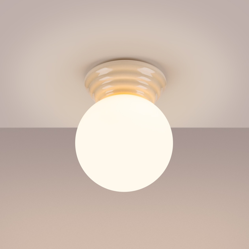 Plafoniera da soffitto per bagno ZORI 1xG9/8W/230V Ø 12 cm IP44 beige
