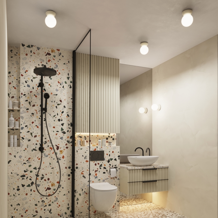 Plafoniera da soffitto per bagno ZORI 1xG9/8W/230V Ø 12 cm IP44 beige