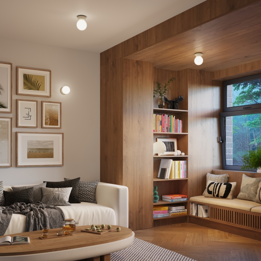 Plafoniera da soffitto per bagno ZORI 1xG9/8W/230V Ø 12 cm IP44 beige