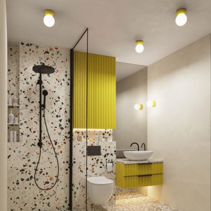 Plafoniera da bagno ZORI 1xG9/8W/230V Ø 12 cm IP44 gialla