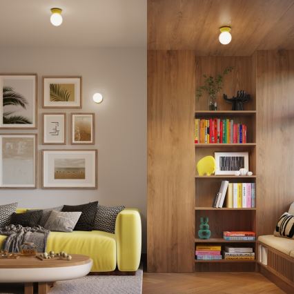 Plafoniera da bagno ZORI 1xG9/8W/230V Ø 12 cm IP44 gialla