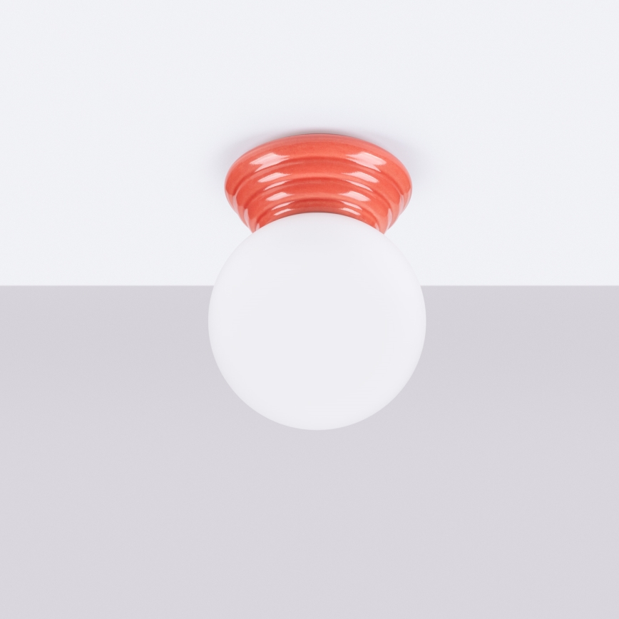 Plafoniera per bagno ZORI 1xG9/8W/230V Ø 12 cm IP44 rosa