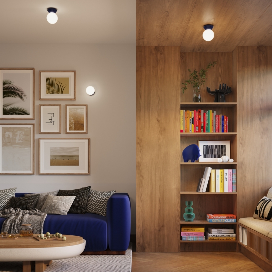 Plafoniera da bagno ZORI 1xG9/8W/230V Ø 12 cm IP44 blu