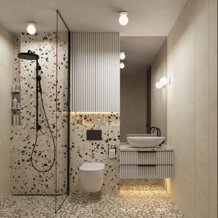 Applique da parete per bagno ZORI 1xG9/8W/230V IP44 bianco