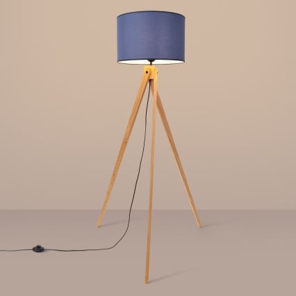 Lampada da terra NATT 1xE27/15W/230V blu