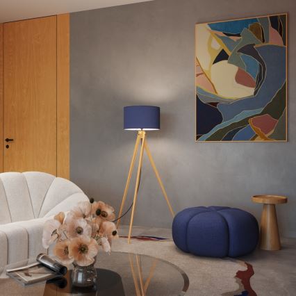 Lampada da terra NATT 1xE27/15W/230V blu