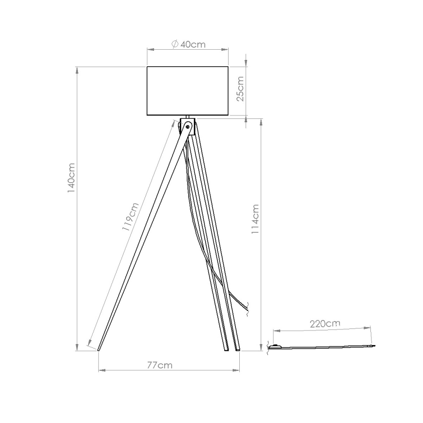 Lampada da terra NATT 1xE27/15W/230V blu