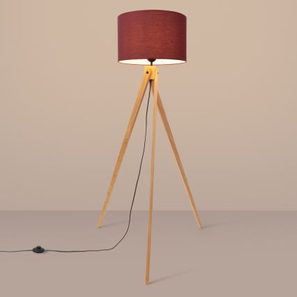 Lampada da terra NATT 1xE27/15W/230V rossa