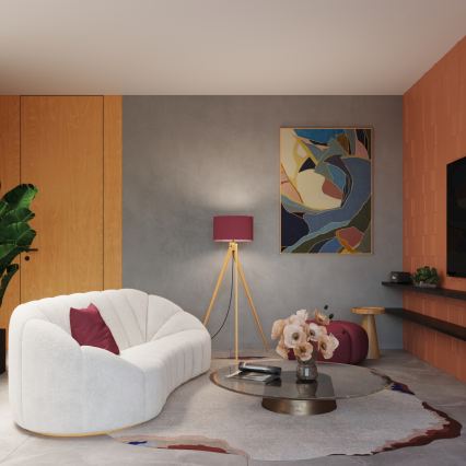 Lampada da terra NATT 1xE27/15W/230V rossa