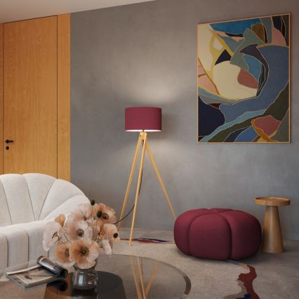 Lampada da terra NATT 1xE27/15W/230V rossa