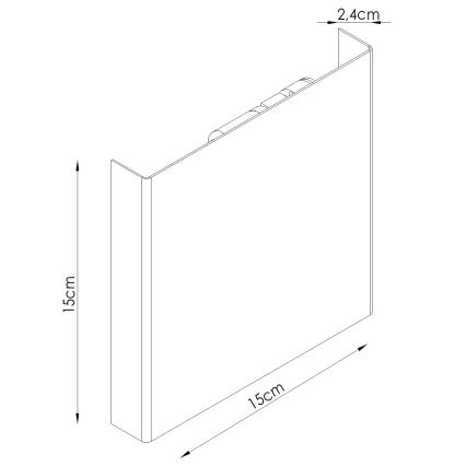 Applique da parete VANTA 2xG9/8W/230V nera
