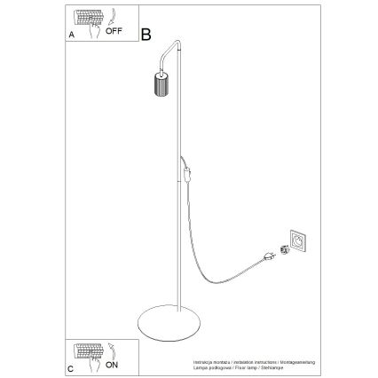 Lampada da terra KARBON 1xGU10/10W/230V nera