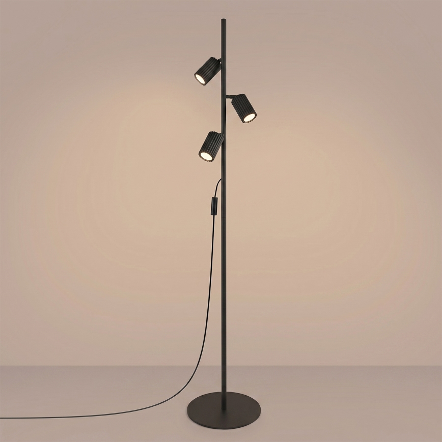 Lampada da terra KARBON 3x GU10/10W/230V nera
